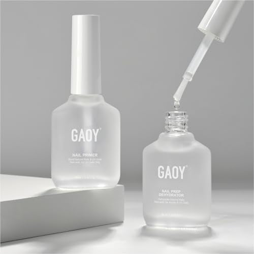 GAOY Nail Dehydrator and Primer Set - Acid-Free Nail Prep Kit (2 Pcs)