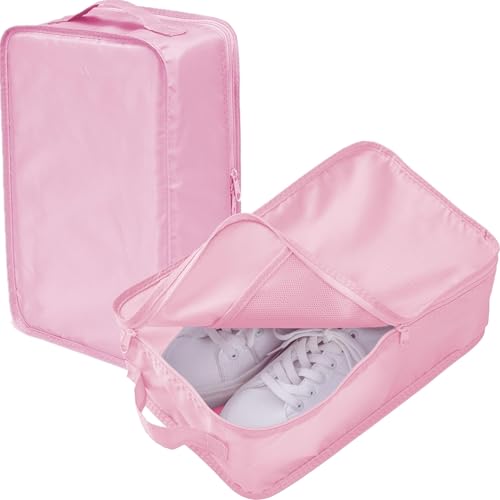 Travel Shoe Bag with Handle - Holds 1 Pair, Water-Resistant (2-Pack)