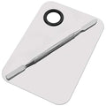 6x4 Inch Stainless Steel Makeup Palette with Spatula - Cosmetic Mixing Tool