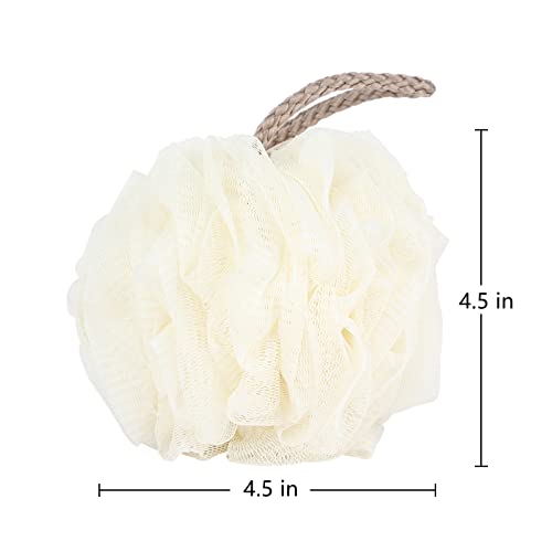 Loofah Sponge 4-Pack, 60g Bath Scrubbers for Exfoliating