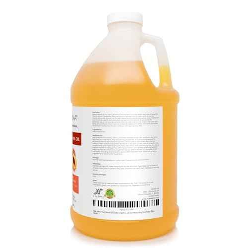 velona Peach Kernel Oil 1 Gallon / 128 Fl Oz | 100% Pure and Natural Carrier Oil | Refined | Cooking, Skin, Hair, Body & Face Moisturizing | Use Today - Enjoy Results