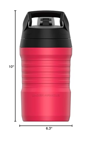 Under Armour Sports Water Jug, 32 oz Insulated Water Bottle w/Handle, Fence Hook, Leak Resistant, Baseball, Football & More