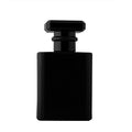 Enslz 50ml £¨1.69Oz£© Thick Square Flint Glass Refillable Perfume Bottle, Square Portable Cologne Atomizer Empty Bottle with Spray Applicator For Travel (Black)