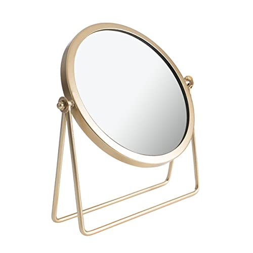 Gold Vintage Makeup Mirror - 6.1 Inch Round Cosmetic Mirror