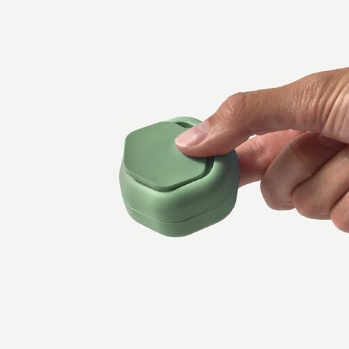 Cadence Travel Containers Basic Skincare Set - Magnetic Containers with Lids,Carry On Travel Essentials For Women/Men - 3 Small Capsules (0.56oz) - Cleanser, Moisturizer & Sun-Icon Labels - Evergreen