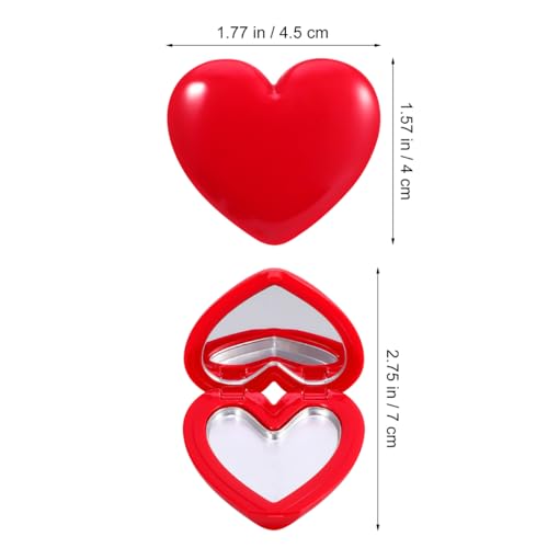 Heart-Shaped Makeup Palette 4-Pack with Mirror for Travel