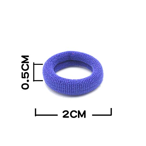 100 Pcs No-Crease Baby Girls Hair Ties - Multicolor Ponytail Holders