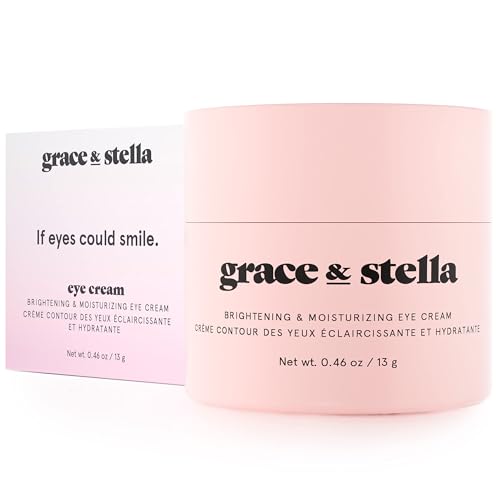 grace & stella Under Eye Cream For Dark Circles, Bags And Puffiness - Caffeine Eye Cream - Vegan Under Eye Cream For Wrinkles - Eye Cream Anti Aging - Eye Repair Cream - New Formula (0.46 oz)