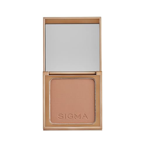 Sigma Beauty Matte Bronzer – Longwear Light Bronzer Powder with Matte Finish for Face - For Achieving a Natural, Sun Kissed Glow (Dark Powder Bronzer)