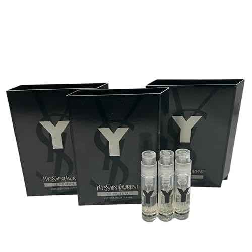 Yves Saint Laurent YSL Y Men Sample Perfume LE PARFUM Spray Trial Size Partially Filled Vials 1.2 ml / 0.04 fl oz (set of 3)