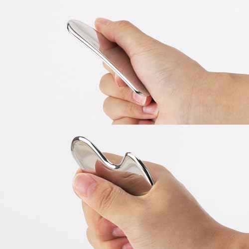 BTYMS Gua Sha Facial Tools, 2 Pcs Heart Shaped Guasha Tool Stainless Steel Face Sculpting Tool