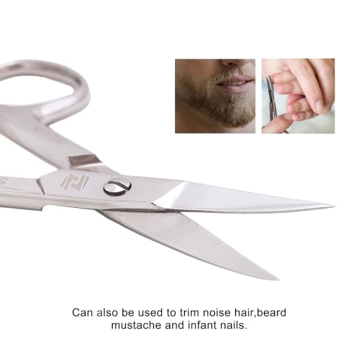 Nail Scissors Curved Micro Serrated Stainless Steel - Heavy 7-1mm Blade