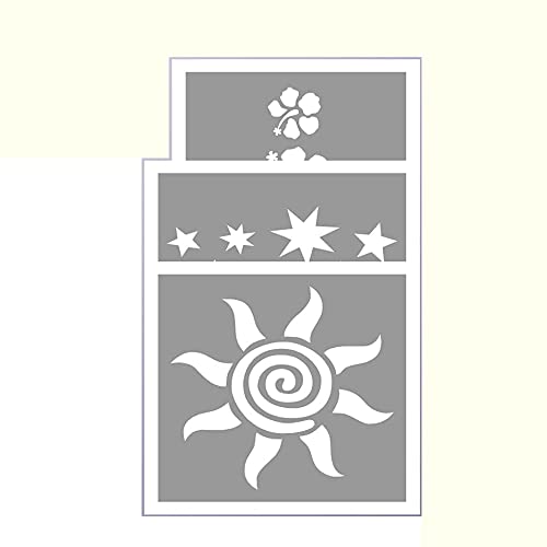 GlitZGlam Glitter Tattoo Stencil Set - 10 Designs