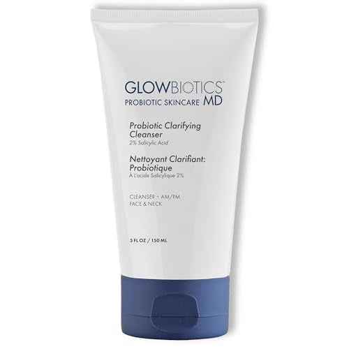 Glowbiotics Probiotic Clarifying Cleanser 5 oz ? Gentle Foaming Face Wash with 2% Salicylic Acid & Peptides | Probiotic BHA Cleanser for Oily & Acne-Prone Skin