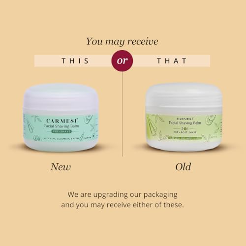 Carmesi Facial Shaving Gel for Women | Prevents Nicks, Cuts, Ingrown Hair & Razor Bumps | Soothes Dry Skin | Pre Shave Balm for Sensitive Skin | 1.76 Oz/50g