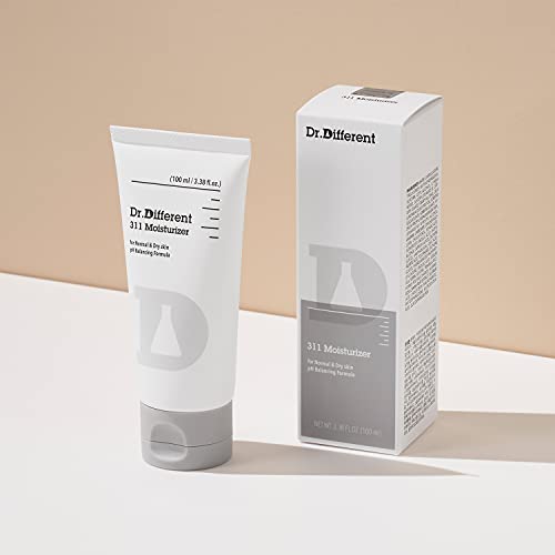 Dr.Different 311 Moisturizer for Dry Skin - Ceramide Face Hydrating Cream, Hypoallergenic Skin Barrier Lotion, 3.38 oz
