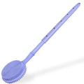 Back Scrubber for Shower, (16-24 Inch) Extendable Bath Brush Long Handle for Shower, Silicone Body Scrubber with Handle, Back Brush for Shower Men and Women,Easy to Clean (Purple)