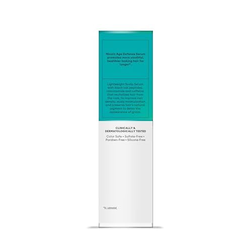 Nioxin Age Defense Anti-Aging Hair Serum | Leave-in Scalp Treatment with Peptides | 2.3 Fl Oz | 70mL