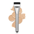 BeautyFactor Silver Flat Foundation Brush - Vegan Synthetic Makeup Spatula
