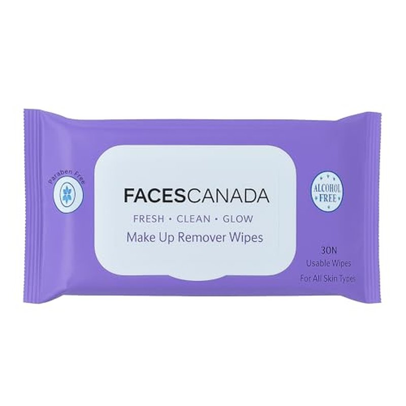 FACESCANADA Fresh Clean Glow Makeup Remover Wipes - 30 Count