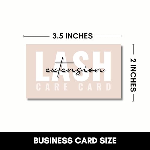 Lash Extension Aftercare Cards - 55 Pack Business Size