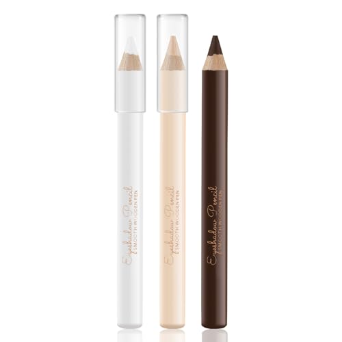 3-Piece Eyebrow Pencil & Eyeliner Set - Waterproof Long Lasting