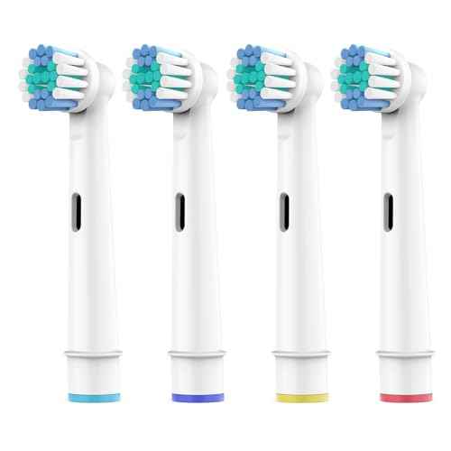 Toothbrush Heads for Oral B, 4 Pack Professional Electric Toothbrush Replacement Heads Medium Soft Dupont Bristles Replacement Toothbrush Heads Precision Clean Brush Heads Refills