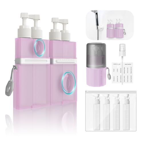 YOTIME 4-in-1 Travel Dispenser Bottle Set with Suction Cup