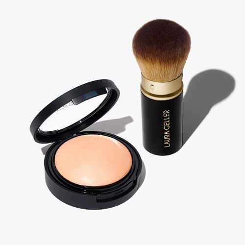 RMS Beauty Back2Brow Powder & Brush, Back2Brow Eyebrow Powder in Light, Eyebrow Makeup brush with Spoolie
