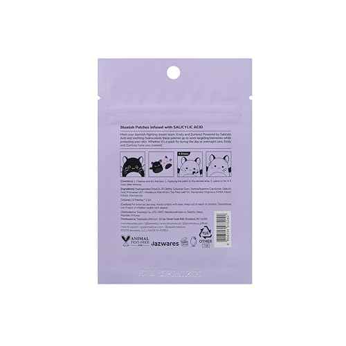 TONYMOLY x Squishmallows Halloween Emily + Zumirez the Bat Blemish Patches ? Hydrocolloid Acne Spot Treatment with Salicylic Acid ? Cute K-Beauty Pimple Patches ? 24 Count