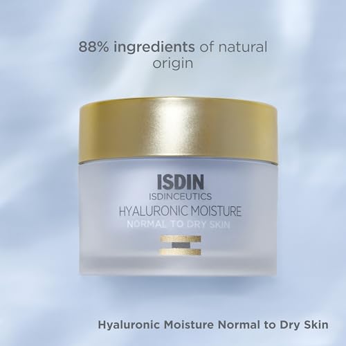 ISDIN Isdinceutics Hyaluronic Moisture Normal to Dry Skin Daily Face Moisturizer with Acid 1.76 Oz