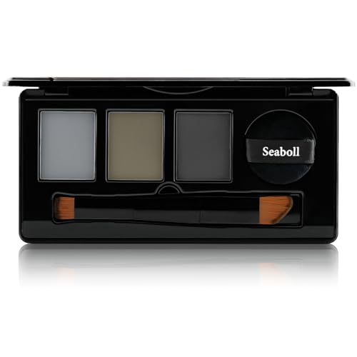 Seaboll 3-Color Root Touch Up Hair Powder Kit for Natural Black & Dark Hair