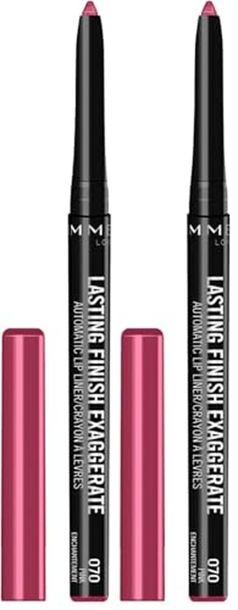 Rimmel Lasting Finish Exaggerate Automatic Lip Liner, 70 Pink Enchantment (Pack of 2)
