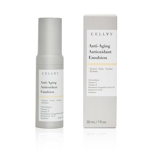 Anti-Aging Antioxidant Emulsion with Hyaluronic Acid, Vitamin C & E, Korean Taiwanese Skincare, Firming & Hydrating Face Lotion, Smooths Fine Lines & Wrinkles and Boosts Collagen Production