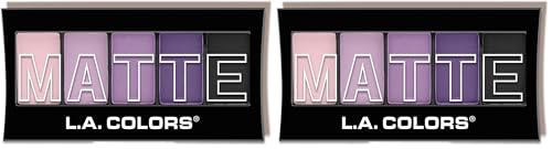 L.A. COLORS 5 Color Matte Eyeshadow Palette - Purple Cashmere