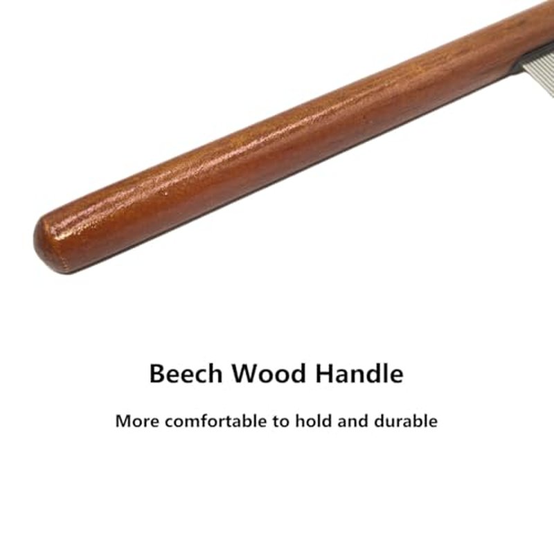 3-Pack Pet Grooming Combs with Beechwood Handle & Stainless Steel Teeth