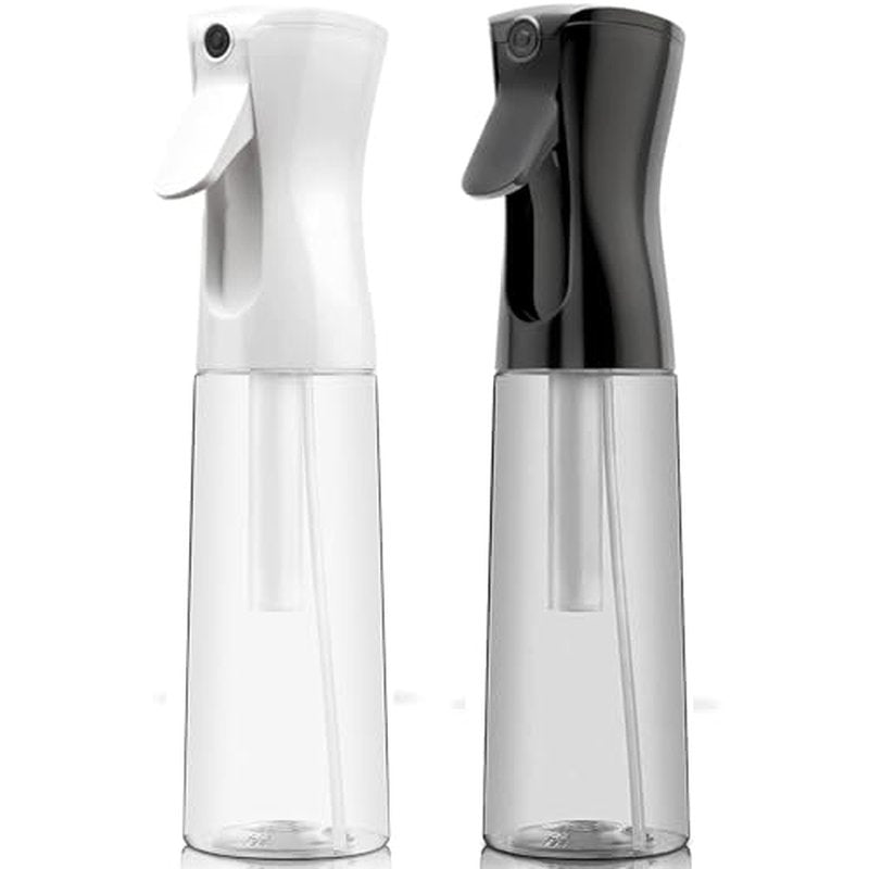 ELEMSY 10 OZ Spray Bottle for Hair - Continuous Ultra Fine Mist (2 Pack)