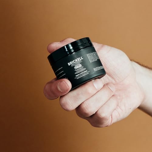 Brickell Men's Products Hair Styling Clay Pomade For Men, Natural & Organic with Strong Hold & Matte Finish, Product for Modern Hairstyles, 2 Ounces, Scented