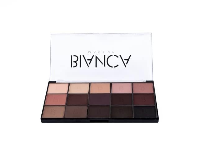 BIANCA MAKEUP 15 Colors Eyeshadow Palette | Versatile Range for Unlimited Eye Looks. (Nude)