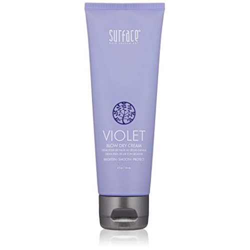 Surface Hair - Pure Blonde Violet Blow Dry Cream - Tones, Brightens & Protects Hair - 4 fl oz