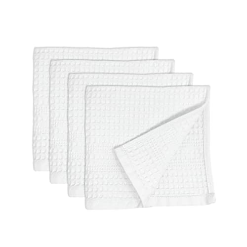 GILDEN TREE Waffle Washcloths Set of 4, Quick Dry Cotton
