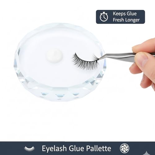2Pcs Glass Nail Art Palette - Mixed Color Mixing Board