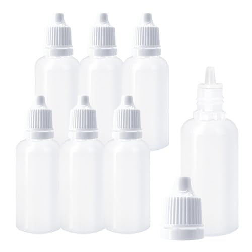 7-Pack 20ml Plastic Dropper Bottles with Childproof Cap