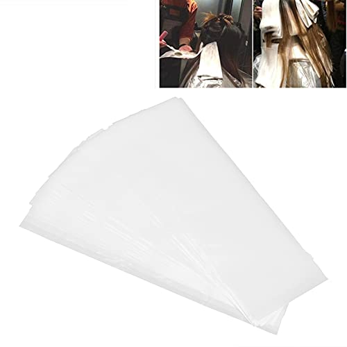 100 Pcs Transparent Hair Coloring & Perming Wrapping Sheets - Reusable ABS Hair Dye Paper