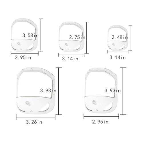 Beard Shaper Goatee Mustache Grooming Tool Face Hair Styling Template for Man - Transparent - 5 PCS/Set (Transparent)