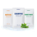 BFZMSLY 0.35 Fl Oz Travel Toiletries Set - Shampoo, Conditioner, Body Wash (300 Pack)