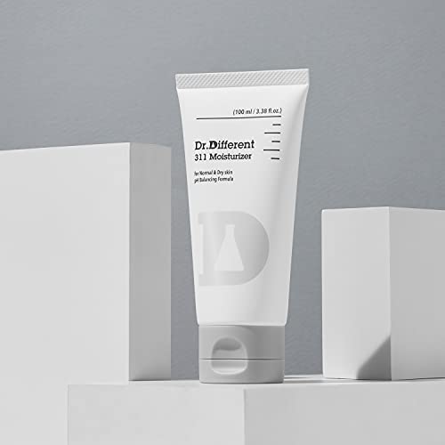 Dr.Different 311 Moisturizer for Dry Skin - Ceramide Face Hydrating Cream, Hypoallergenic Skin Barrier Lotion, 3.38 oz