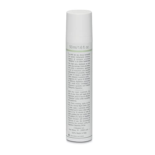 L'Erbolario Algadetox Face Cream Mask, 2-in-1 Skin Repairing Night Cream, Treatment with Vitamin C Extract, Helps Skin Regain Its Natural Splendour, Restores Skin's Natural Barrier, 1.6 oz