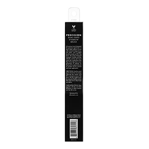 e.l.f. Precision Dual-Sided Eyebrow Brush, Makeup Brush For Shaping, Sculpting & Filling Brows, For Even Application, Vegan & Cruelty-Free