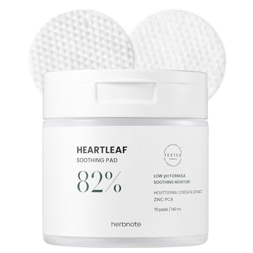 Heartleaf Soothing Moisture Pad - Enriched with 80% Low-Temperature Extracted Heartleaf & Niacinamide for Acne Control - Zinc PCA, Quercitrin for Sensitivity Relief, 70 pads